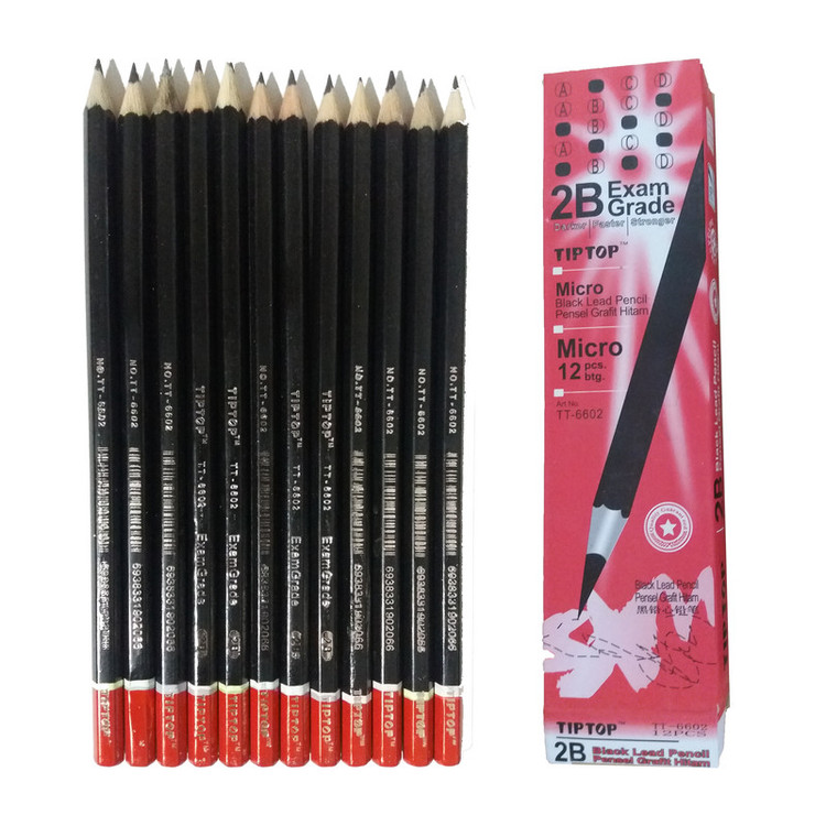مداد مشکی تیپ تاپ مدل TT-6602 بسته 12 عددی