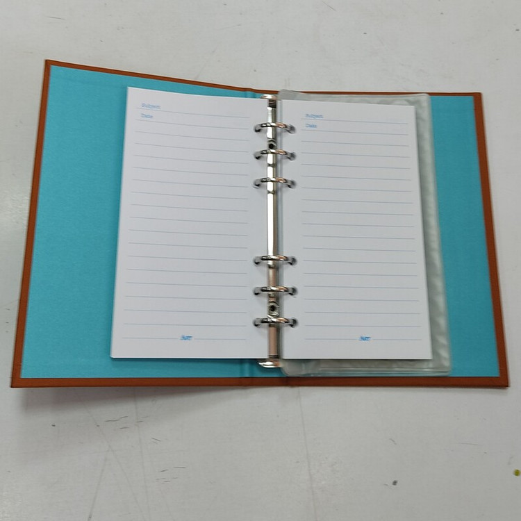 دفترچه یادداشت کلاسوری با جلد گالینگور خارجی درجه یک همراه با جای کارت15*20