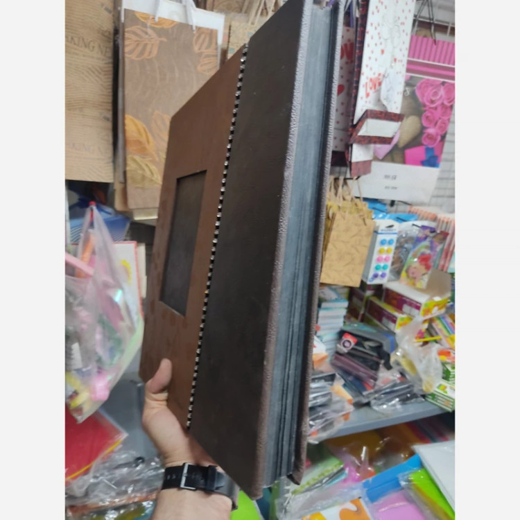 آلبوم عکس چرم آینه نگینی 33*35 با 20برگ 34*29 قابل جاگذاری عکس در اندازه های مختلف