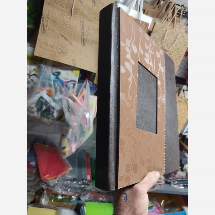 آلبوم عکس چرم آینه نگینی 33*35 با 20برگ 34*29 قابل جاگذاری عکس در اندازه های مختلف