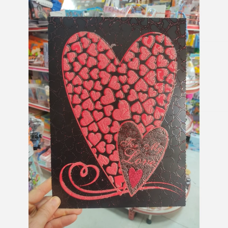کارت پستال قلبی برجسته بزرگ 25*34