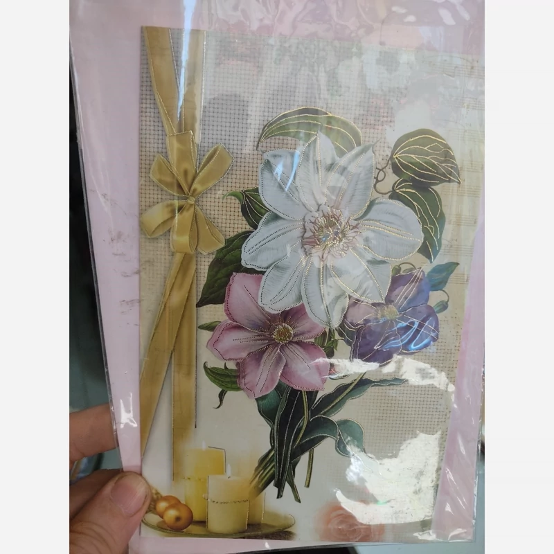 کارت پستال برجسته گل