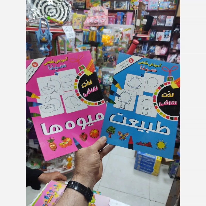 2کتاب آموزش نقاشی سینا مدل طبیعت و میوه ها