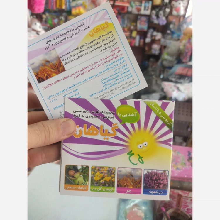 کارت آموزشی گیاهان تصویری 30 کارتی