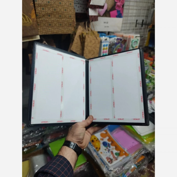 آلبوم عکس مگنتی 19*24 با 11برگ دو رو با جلد نگین دار آینه ای