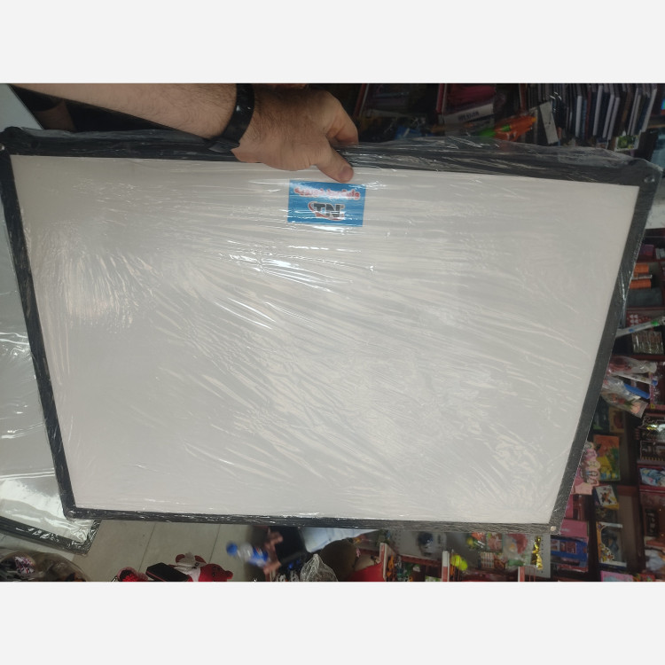 تخته وایت برد 50*70 دو رویه یک رو گچ نویس و یک رو وایت