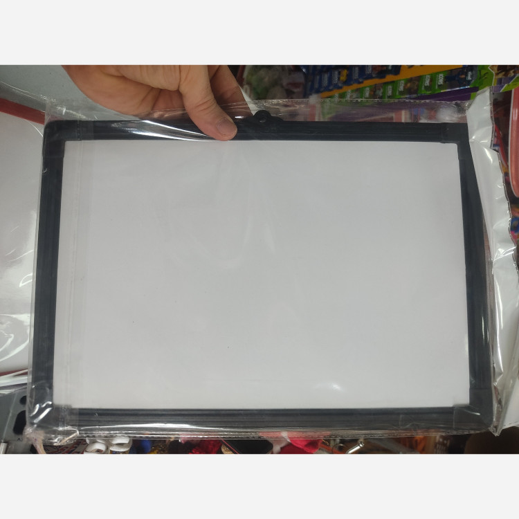 تخته وایت برد دور پلاستیک 25*35دو رو سفید