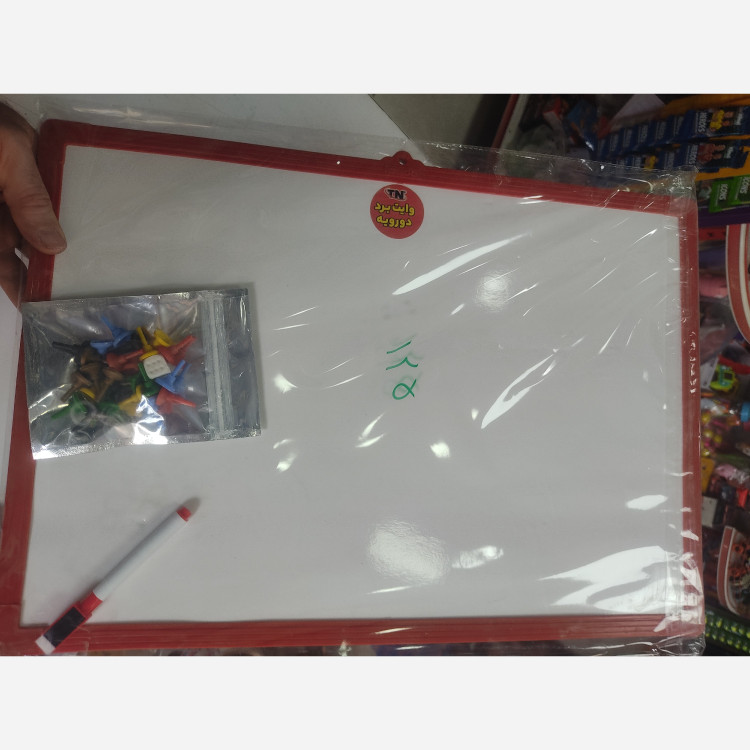تخته وایت برد 50*35 دو رو یک رومنچ دار