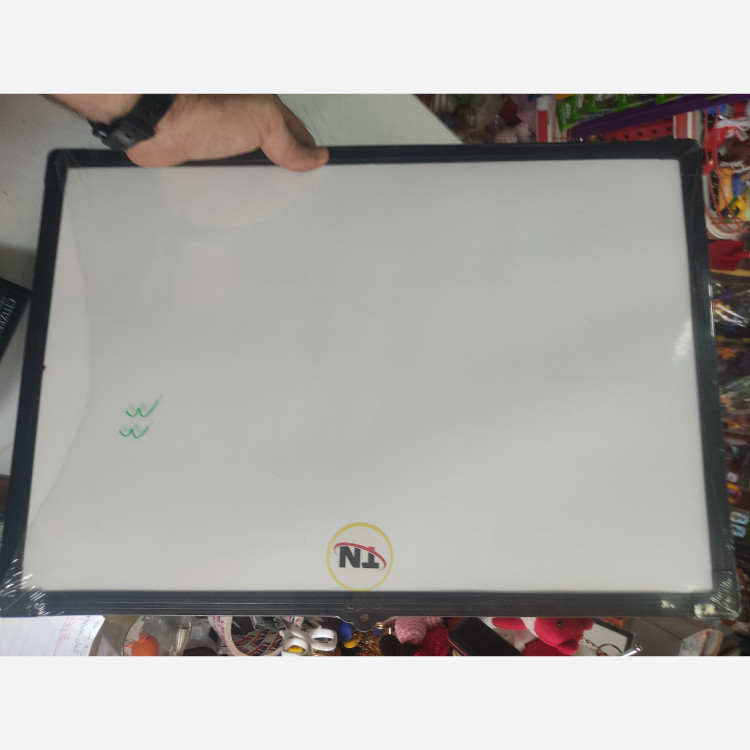 تخته وایت برد دو رویه سفید 50*35 دور پلاستیک